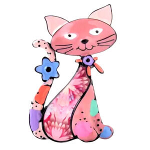 New Colorful Enamel Cat Brooch